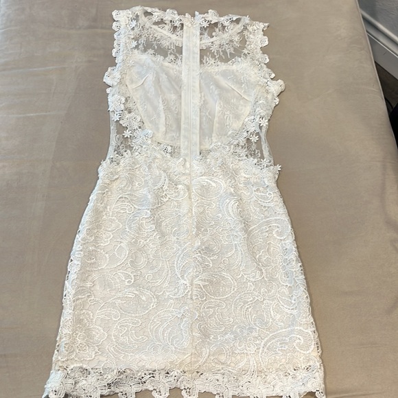 Soieblu White Lace Dress Size Small - Picture 6 of 9